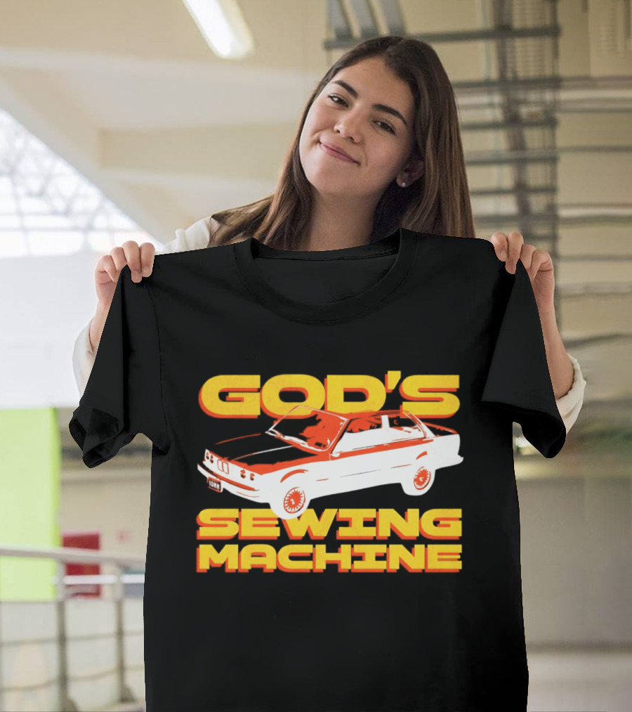God's Sewing Machine BMW E3 Iconic Car T-Shirt