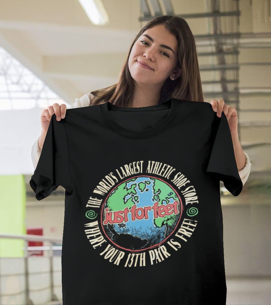 The World's Largest Athletic Shoe Store Just For Feet 13th Pair Free T-Shirt
