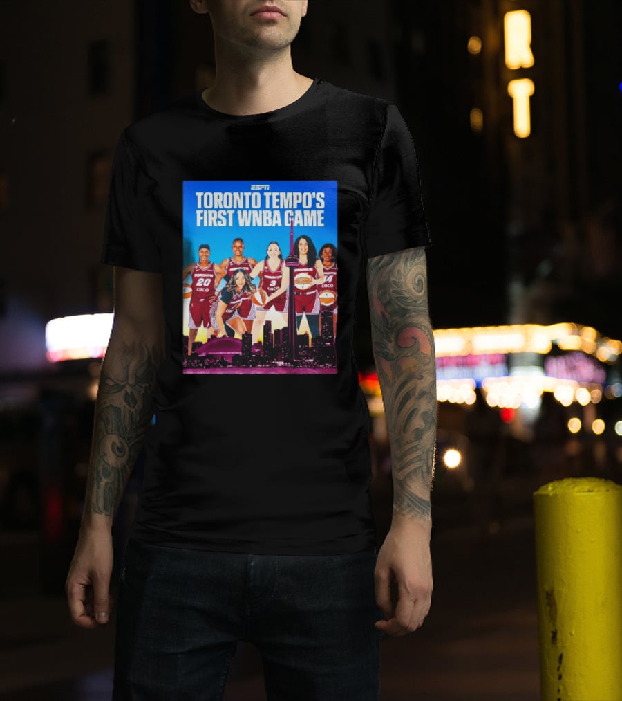 Toronto Tempos First WNBA Game ESPN Basketball Team Event T-Shirt