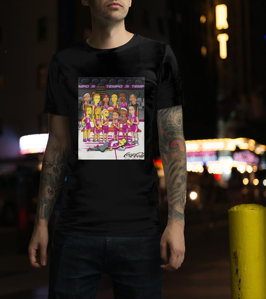 Toronto Tempo WNBA Coca Cola Coliseum The Simpsons Basketball Team T-Shirt