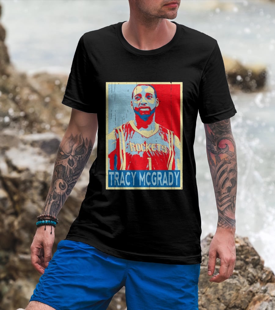 Tracy McGrady Rockets Houston NBA Basketball T-Shirt