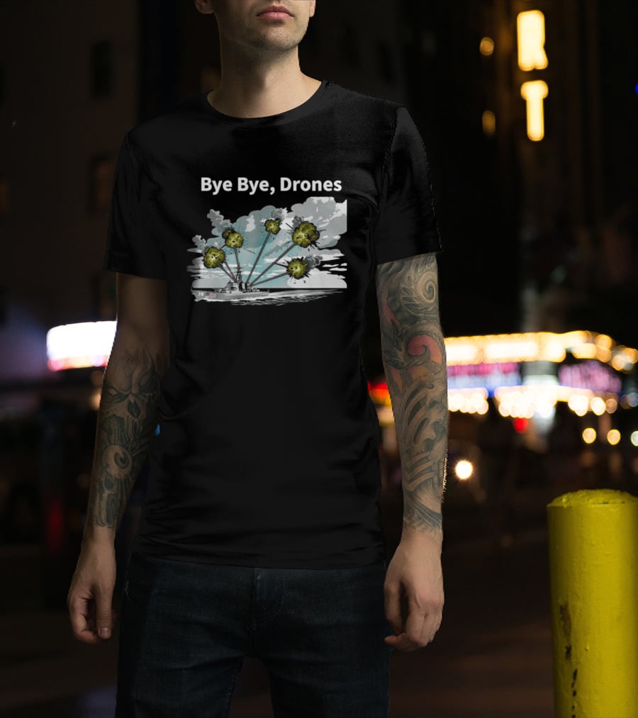 Bye Bye Drones Yellow Flower Cloud T-Shirt