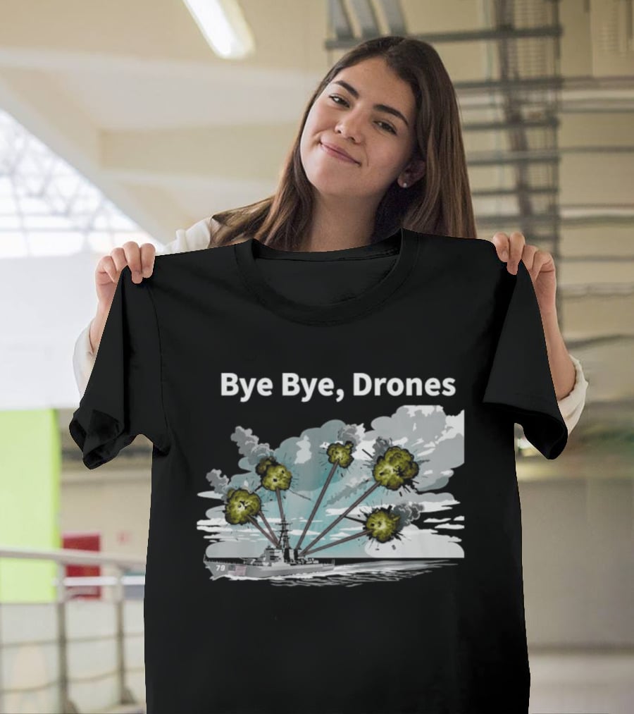 Bye Bye Drones Yellow Flower Cloud T-Shirt