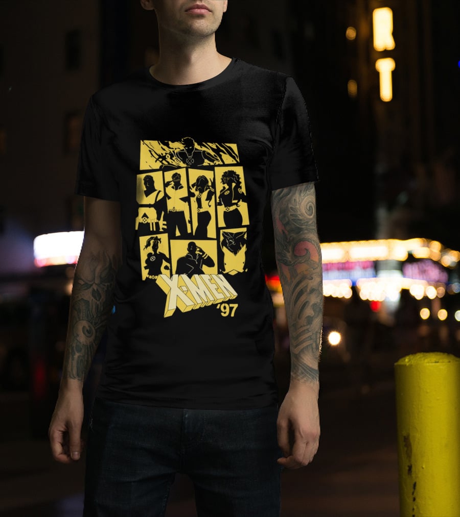 X Men '97 Classic Characters Collage T-Shirt
