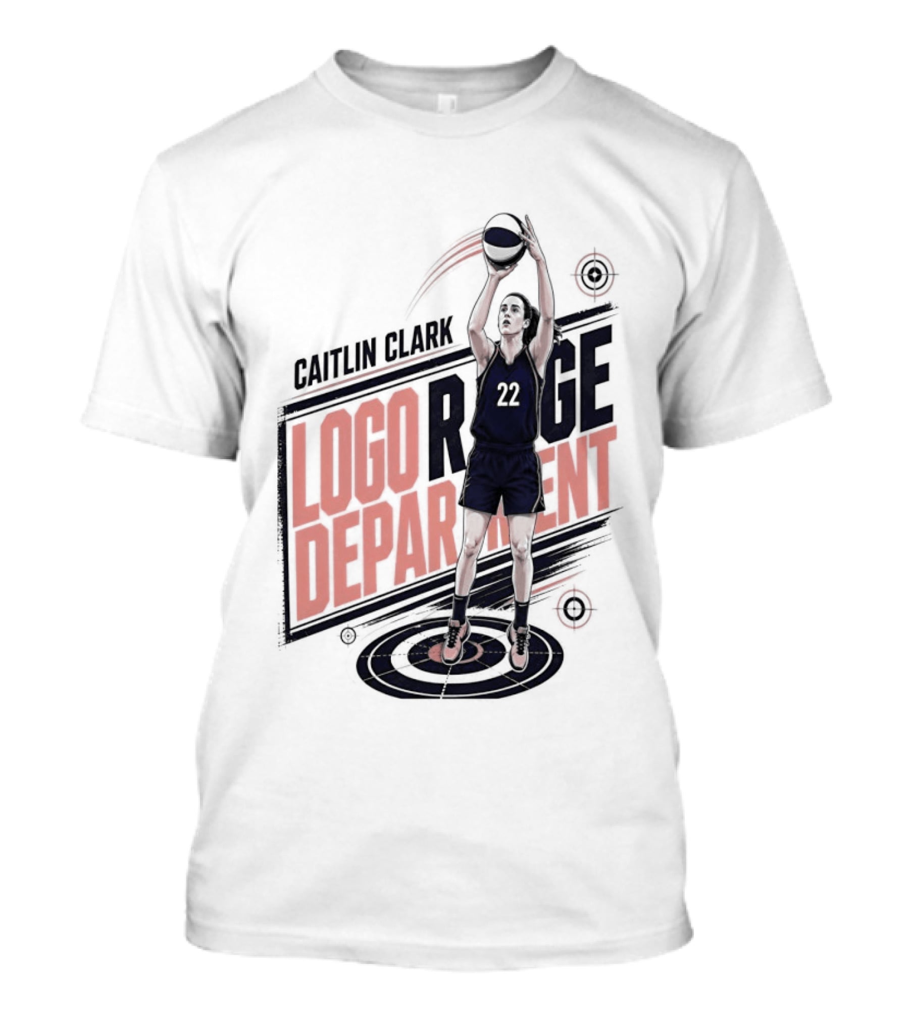 Caitlin Clark 22 Indiana Fever WNBA Logo Range Department T-Shirt