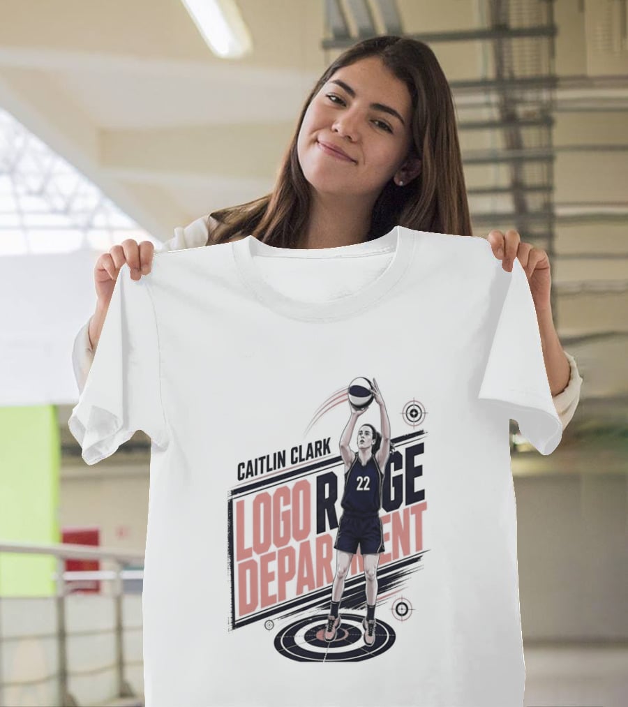 Caitlin Clark 22 Indiana Fever WNBA Logo Range Department T-Shirt