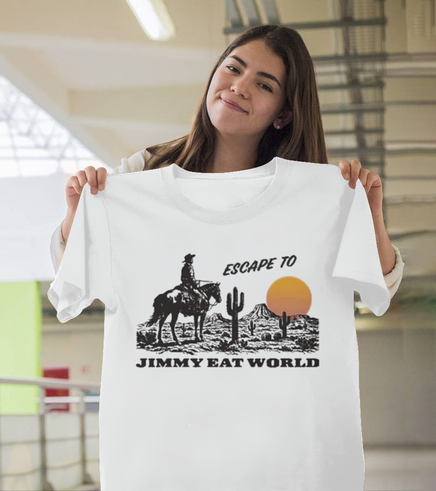 Escape To Jimmy Eat World Cowboy Sunset Cactus T-Shirt