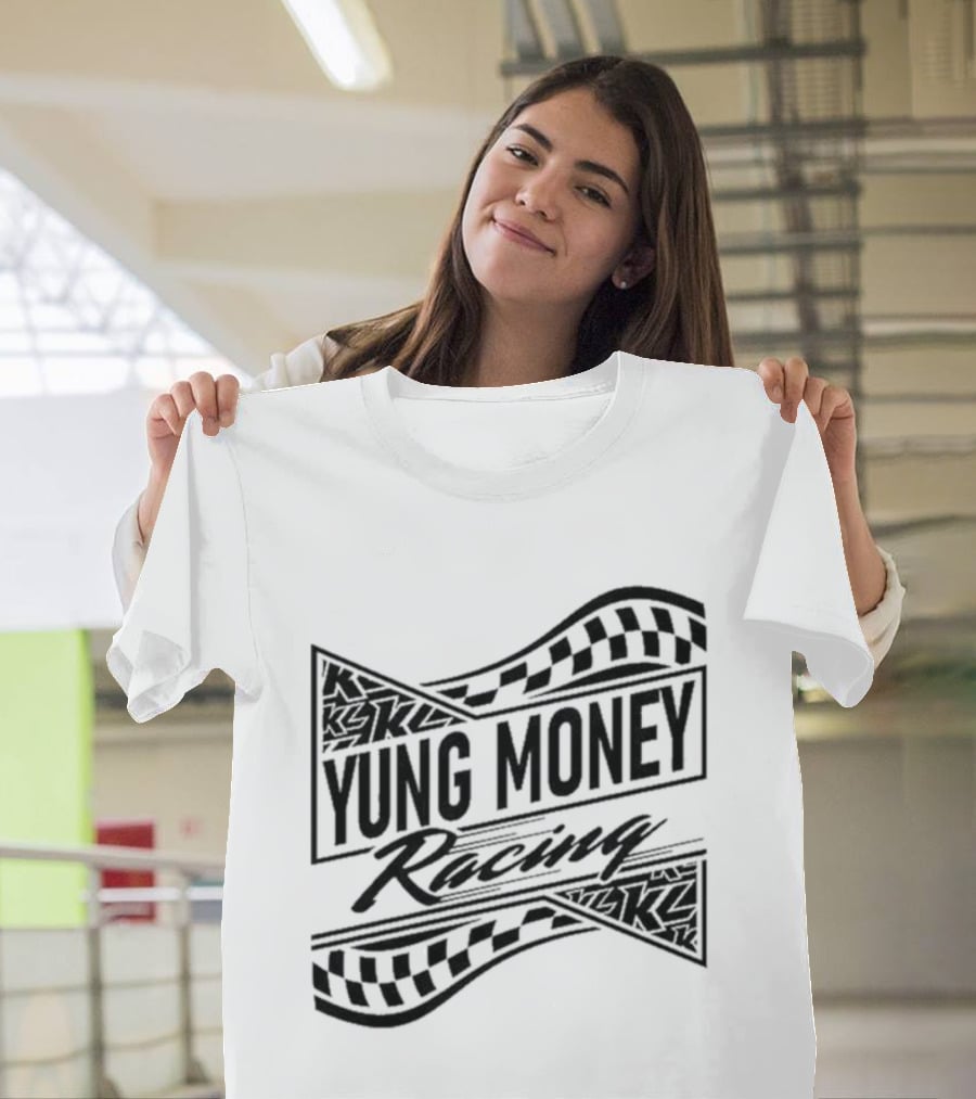 Yung Money Racing Checkered Flag Kyle Larson T-Shirt