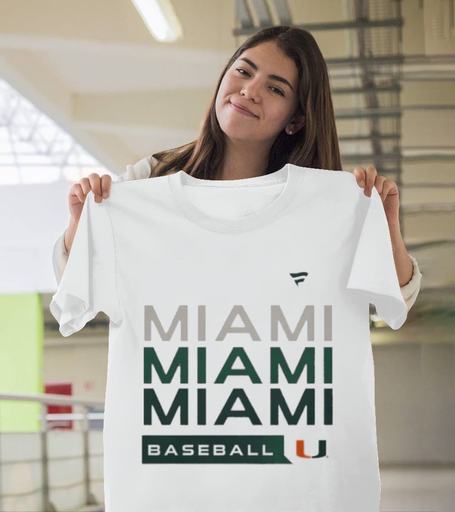Miami Hurricanes Baseball Hype Tri Blend Miami U T-Shirt