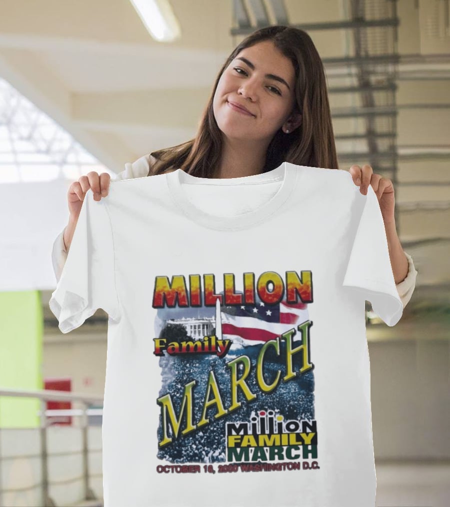 Million Family March October 16 2000 Washington D.C. White House American Flag T-Shirt