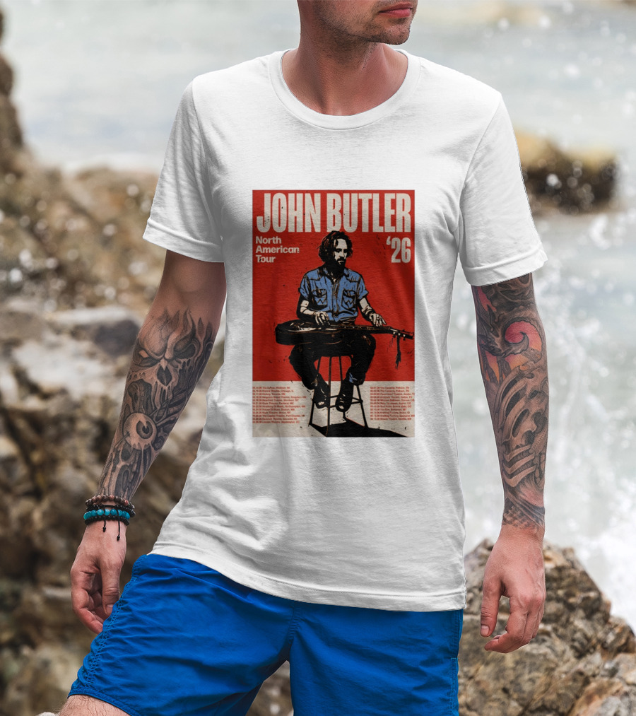 John Butler North American Tour 2026 Shows T-Shirt