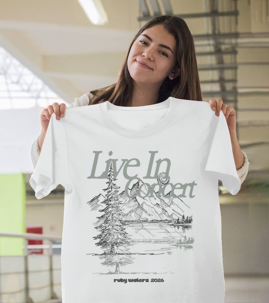 Live In Concert Ruby Waters 2026 Mountain Scenery T-Shirt