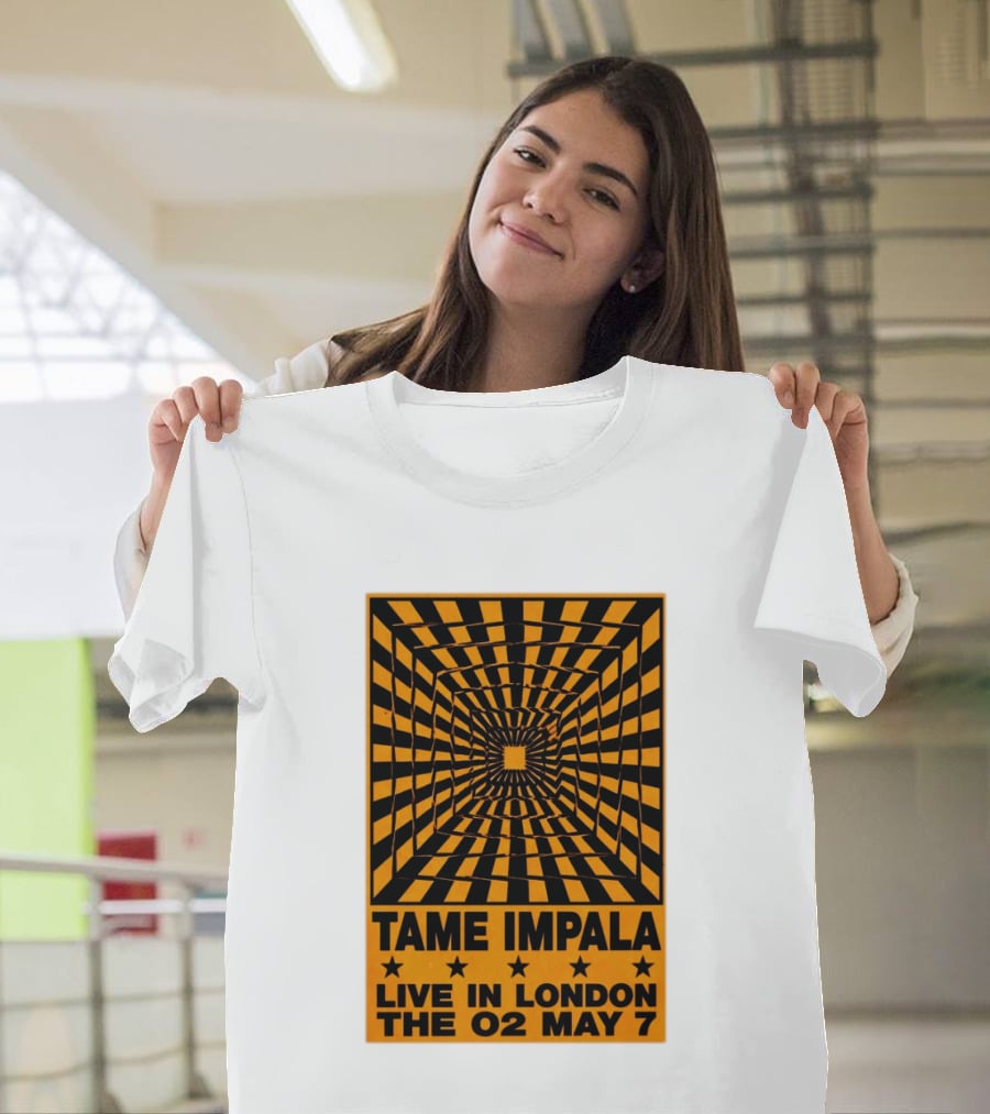 Tame Impala Live In London The O2 May 7 Optical Illusion Concert T-Shirt