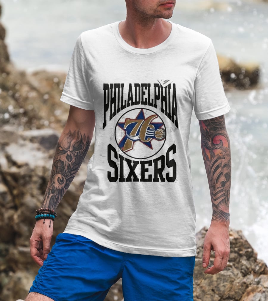 Philadelphia 76ers Rhiannon Ally Good Morning America Grey T-Shirt