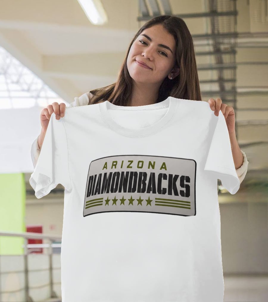 Arizona Diamondbacks Military Appreciation Stars 2026 Hat Giveaway T-Shirt
