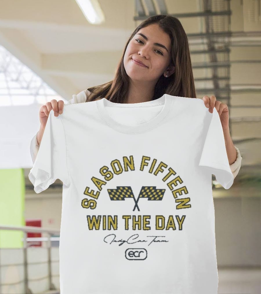 Ed Carpenter Racing ECR Season Fifteen Win The Day Racing Flags T-Shirt