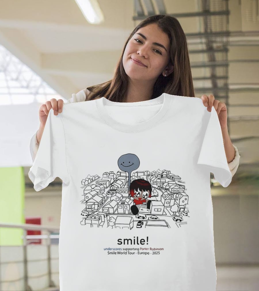 Smile World Tour 2025 Europe Supporting Porter Robinson T-Shirt