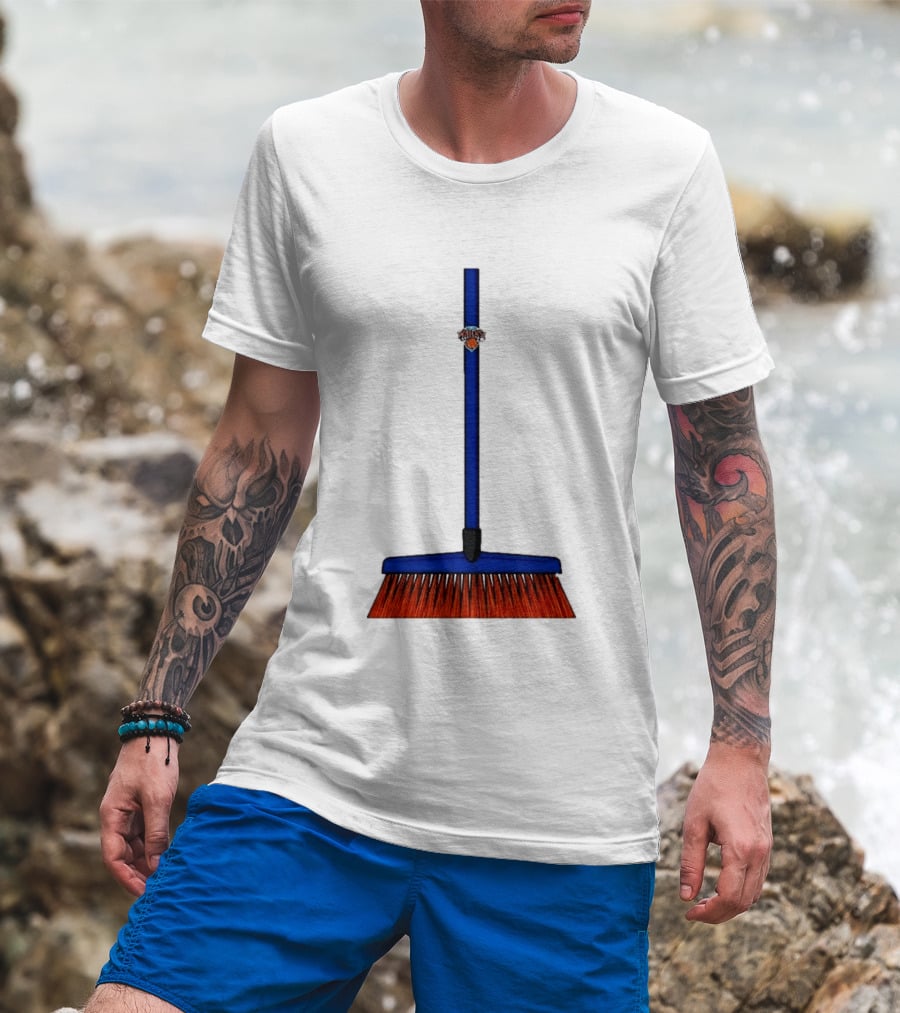 New York Knicks The Sweep 2026 Broom Basketball Fan Gear T-Shirt