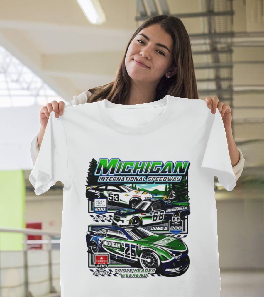 2026 Michigan International Speedway June 16 Race With Cars 58 And 88 T-Shirt