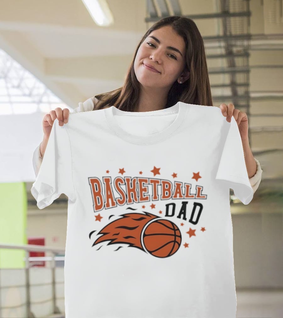 Basketball Dad Flame Stars 2026 T-Shirt