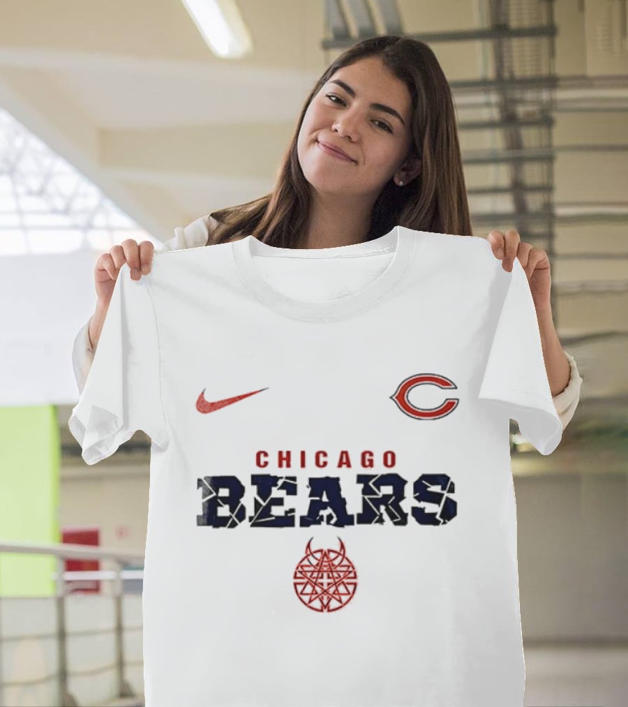 Chicago Bears Nike Disturbed Down With The Sickness Collaboration T-Shirt