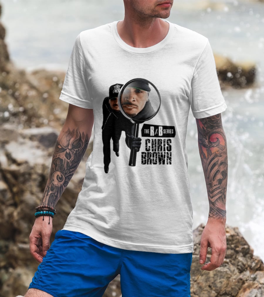 Chris Brown R&B Series Magnified Music Icon Magnifying Glass T-Shirt