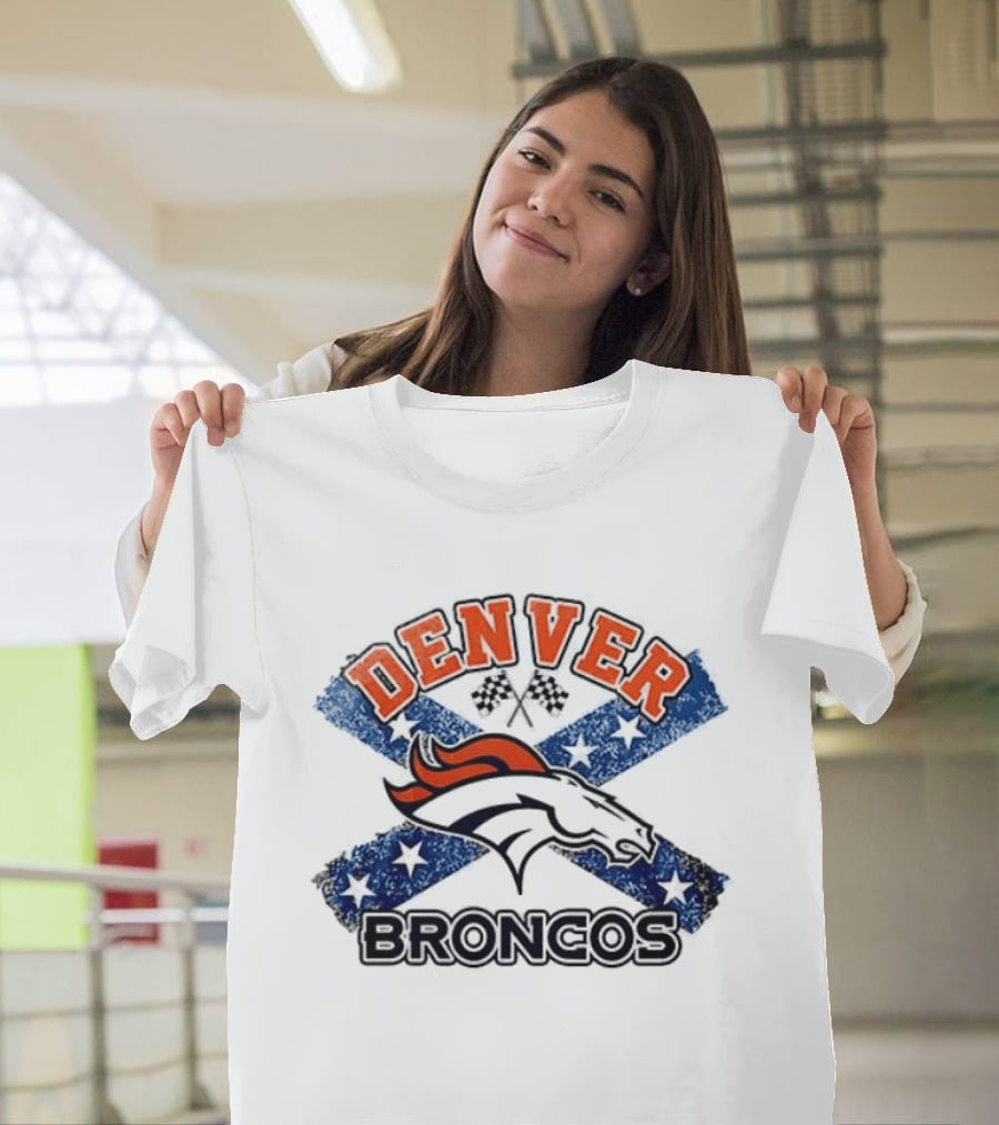 Denver Broncos Dukes Of Hazzard Caricature T-Shirt