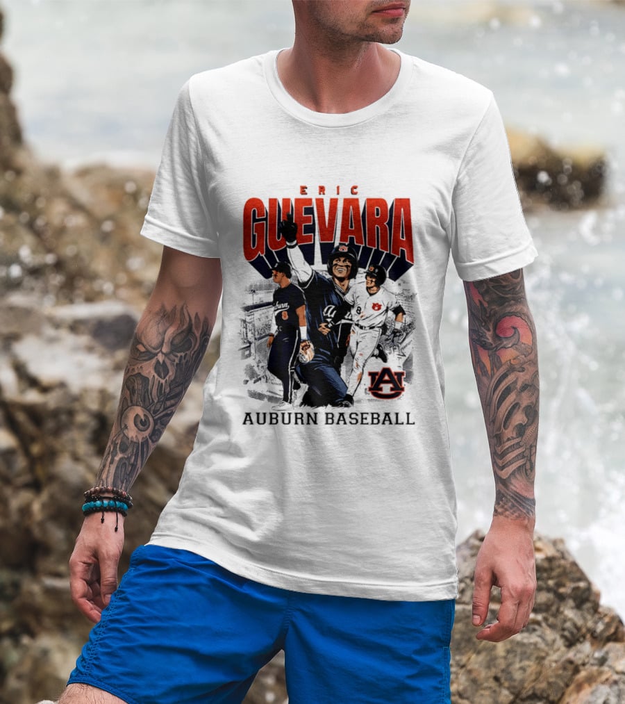 Eric Guevara Auburn Baseball Tigers Skyline T-Shirt