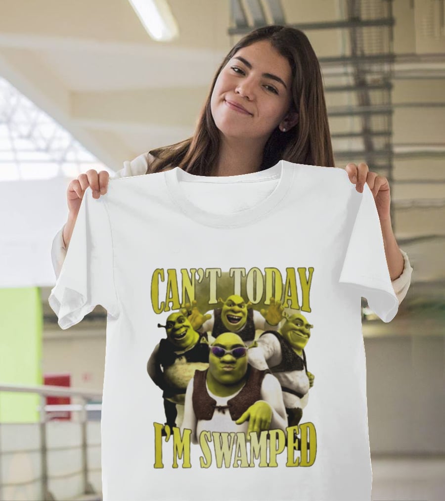 Can't Today I'm Swamped Shrek Characters Meme T-Shirt
