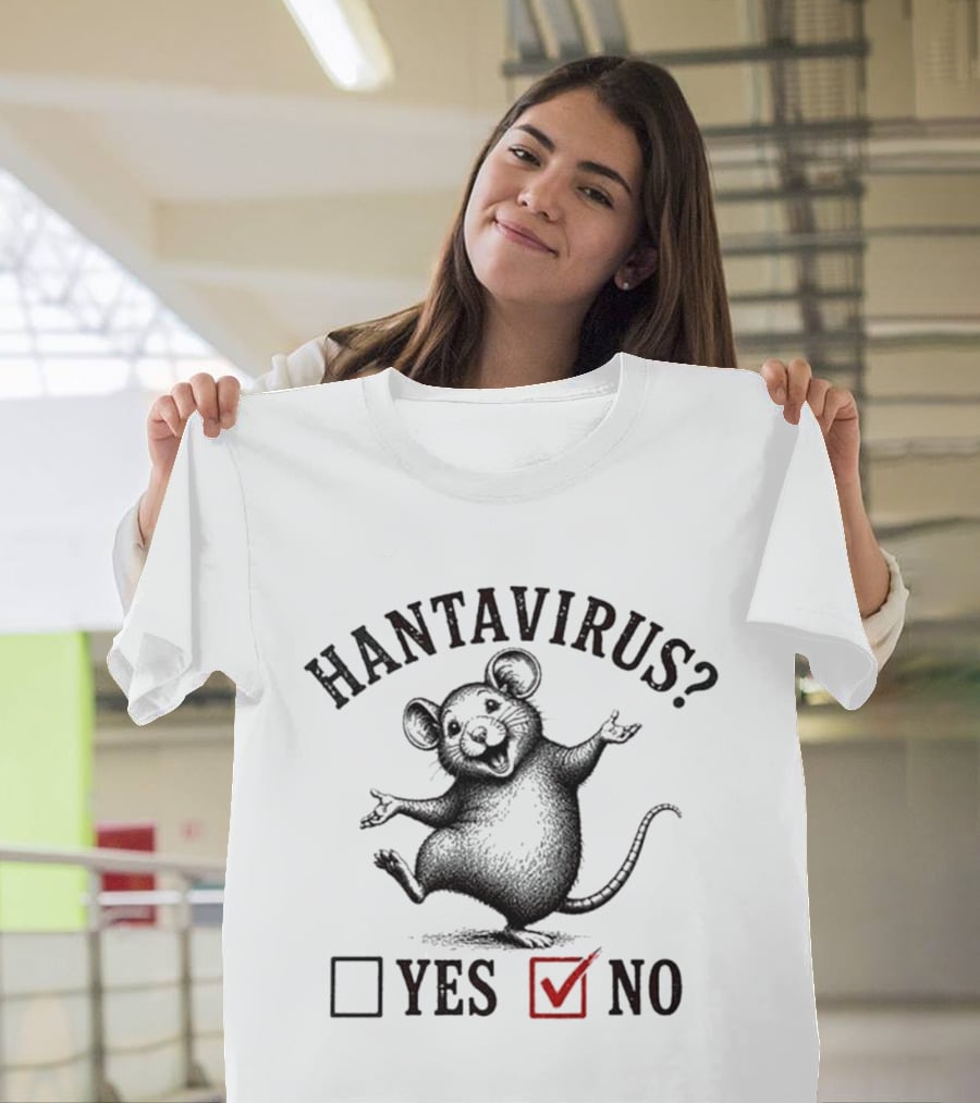 Hantavirus Mouse Yes No Checklist Red Checkmark T-Shirt