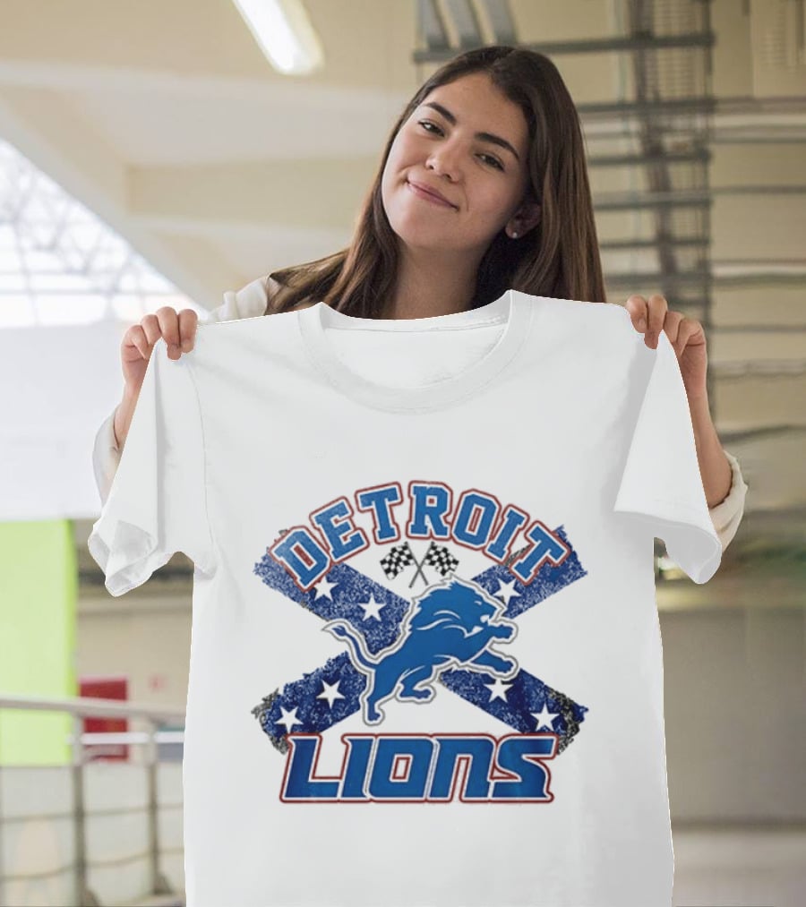 Detroit Lions X The Dukes Of Hazzard Caricature T-Shirt