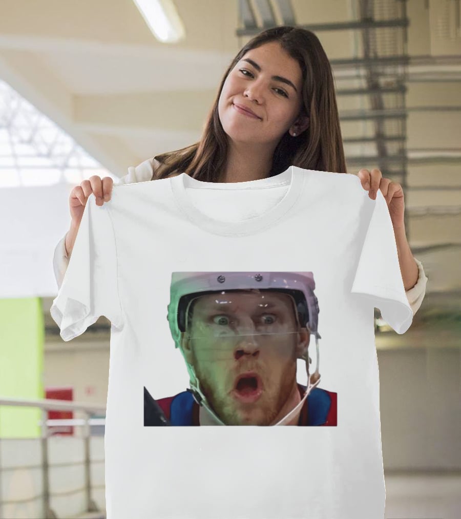 Nathan MacKinnon What The Puck Reaction Hockey T-Shirt