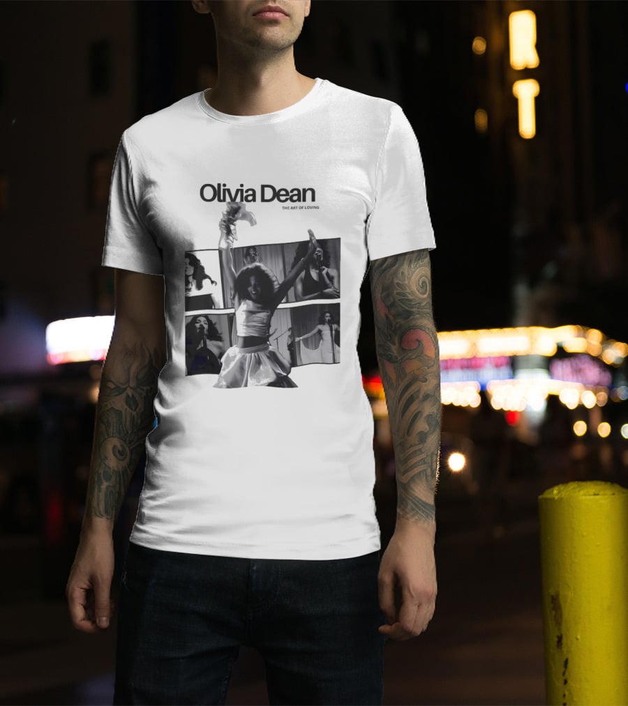 Olivia Dean Concert Performance Collage Black And White Photography T-Shirt