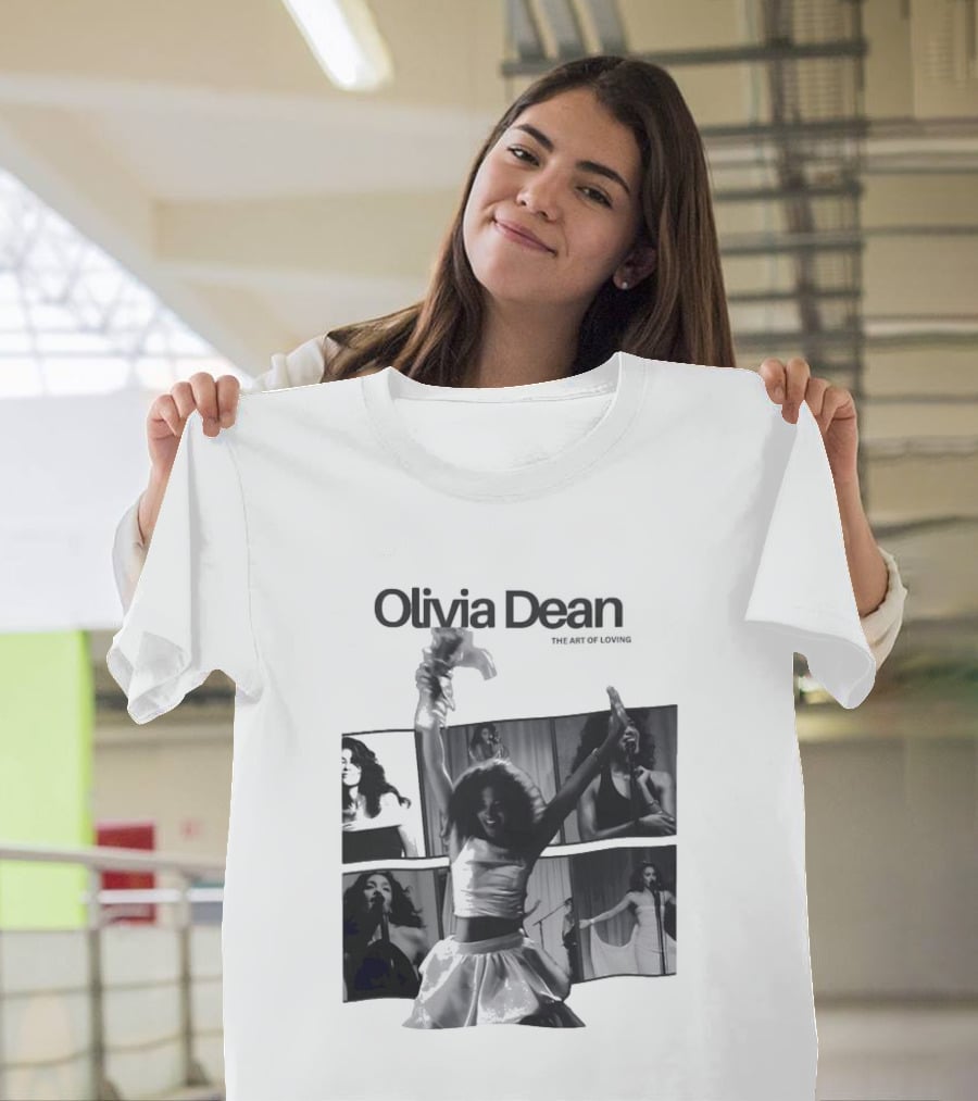 Olivia Dean Concert Performance Collage Black And White Photography T-Shirt
