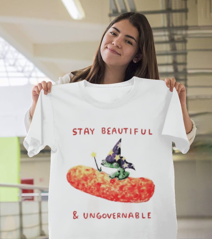Stay Beautiful Ungovernable Wizard Frog Cheese Magic T-Shirt