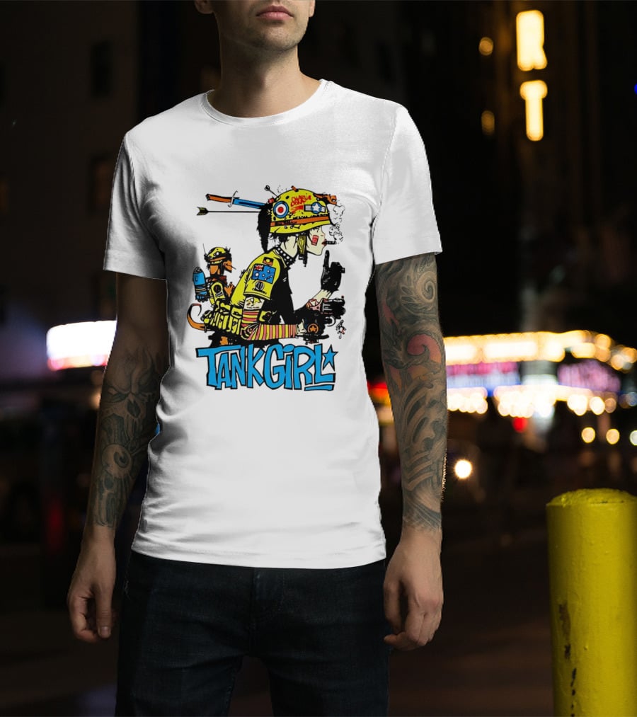 Tank Girl Vol 2 Comic Graphic With Booga And Classic Helmet T-Shirt