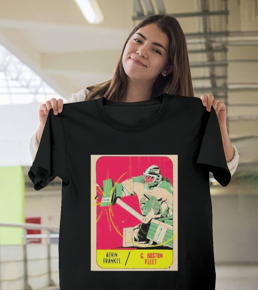 Aerin Frankel C. Boston Fleet Goalie Vintage Style Hockey Card T-Shirt