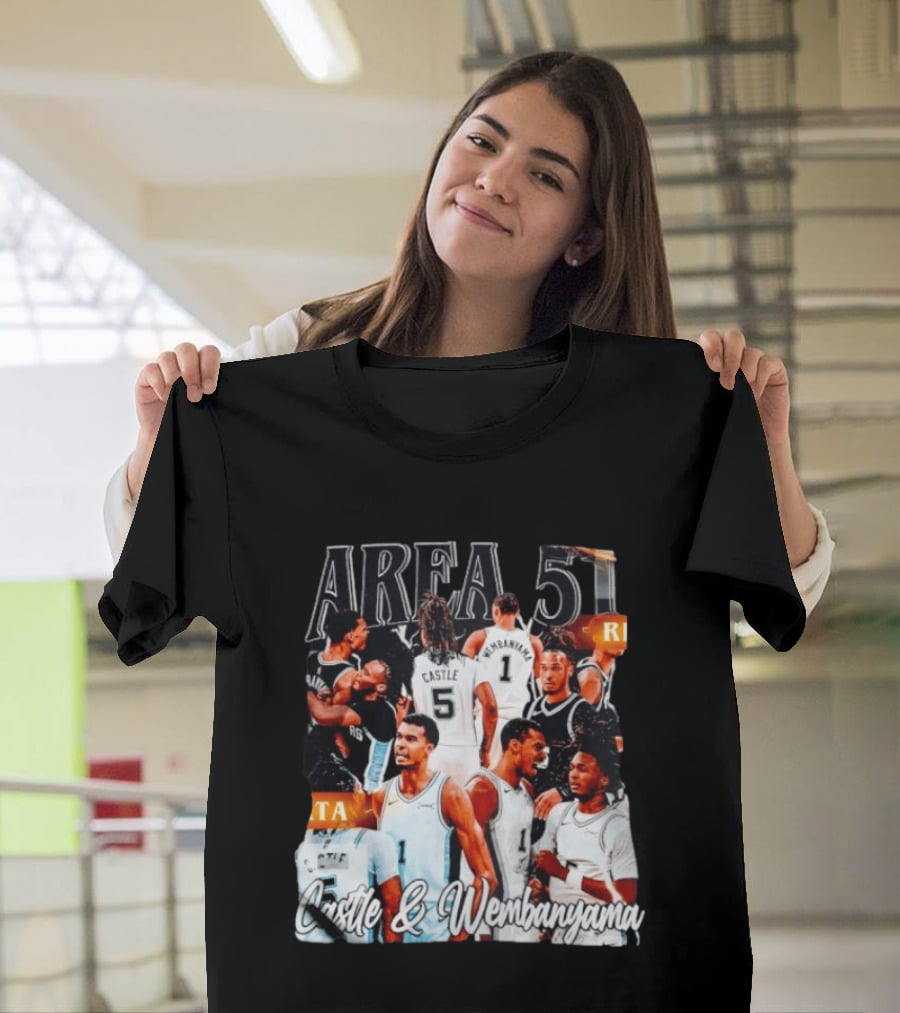 Area 51 Stephon Castle Victor Wembanyama San Antonio Spurs Basketball T-Shirt