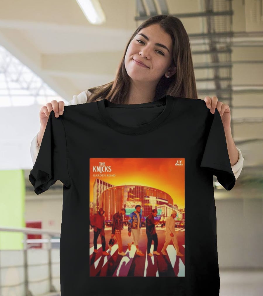 The Knicks Garden Road New York Knicks Madison Square Garden Abbey Road T-Shirt