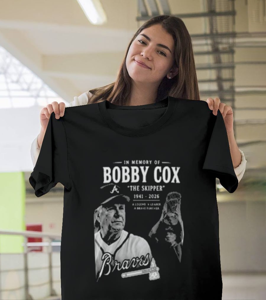In Memory Of Bobby Cox The Skipper 1941 2026 Braves Legend Baseball Manager T-Shirt