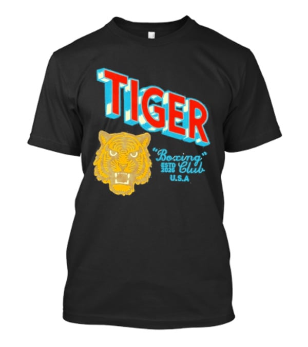 Tiger Boxing Club Estd 2026 USA Tiger Head Logo Sports Team T-Shirt