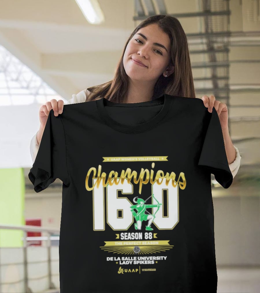 UAAP Women's Volleyball Champions 16 0 Season 88 Perfect De La Salle Lady Spikers T-Shirt