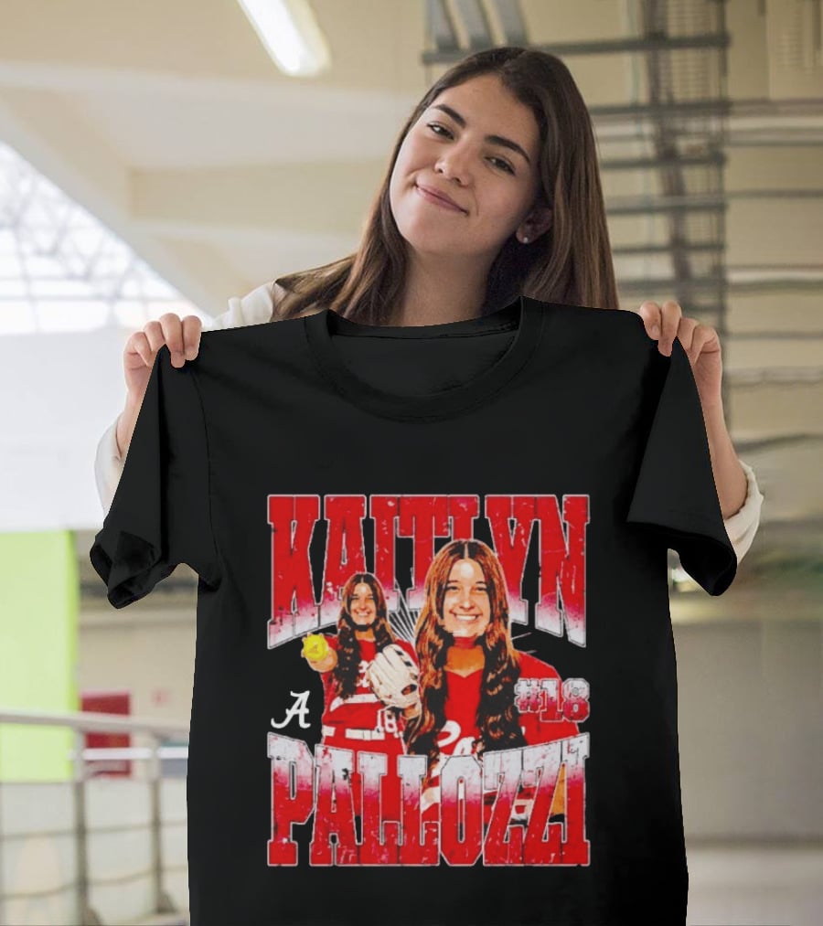 Kaitlyn Pallozzi Alabama Crimson Tide Softball Player #18 Collage T-Shirt