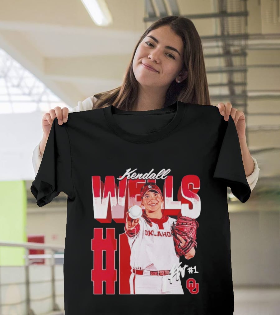Kendall Wells Oklahoma Sooners Softball Player #1 T-Shirt