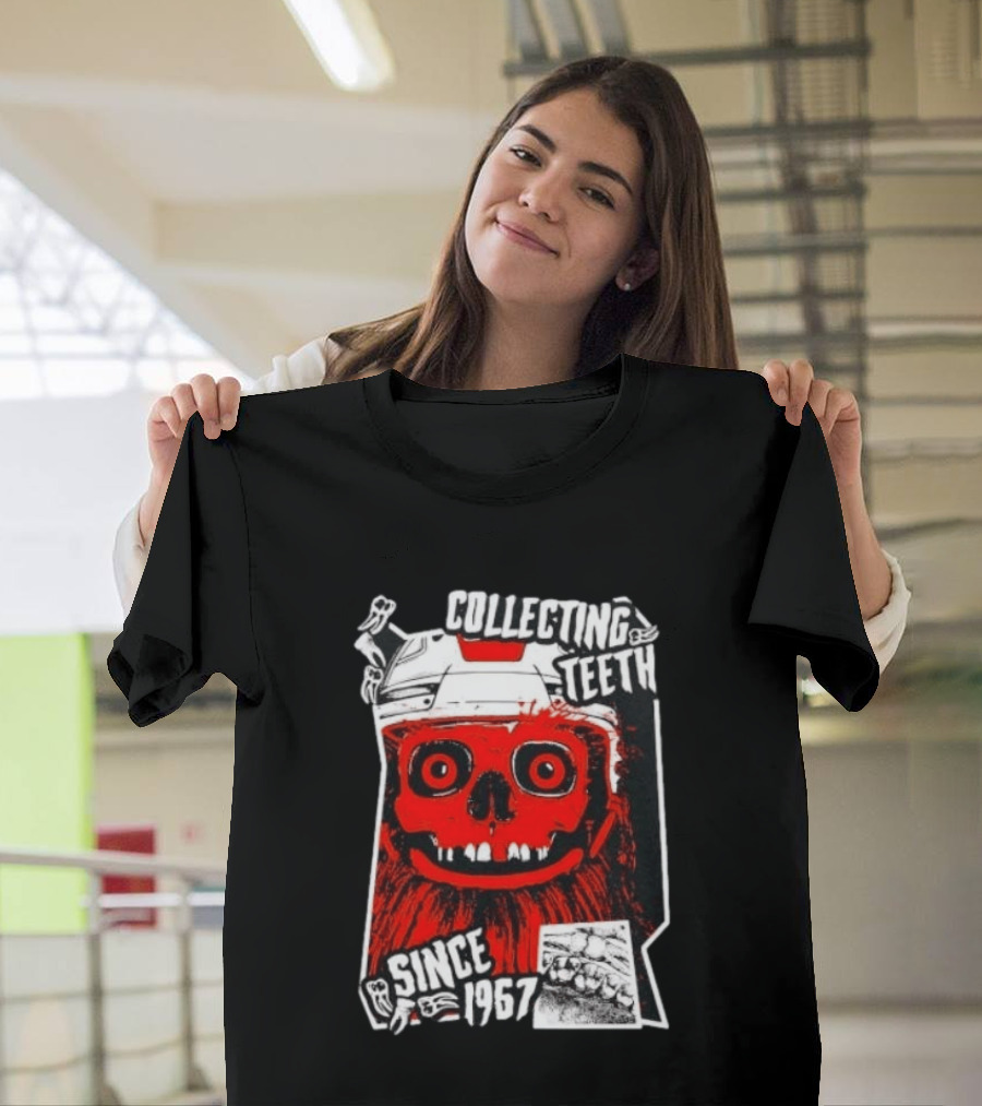 Philadelphia Flyers Gritty Collecting Teeth Since 1967 Monster Face Helmet T-Shirt