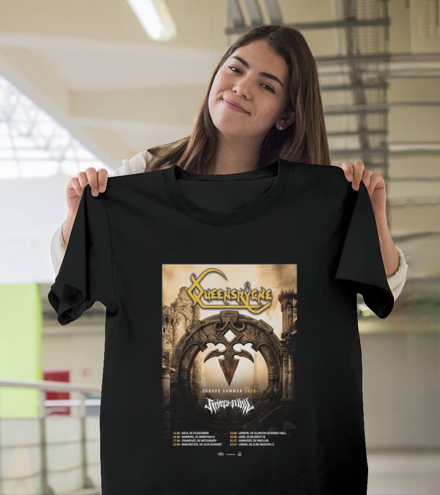 Queensryche Europe Summer 2026 Tour Dates Band T-Shirt