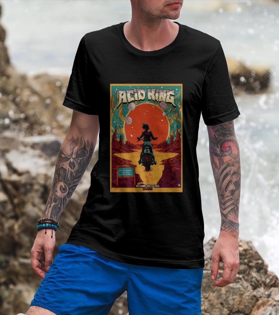 Acid King Obsidian Dust European Tour 2026 Busse Woods 30th Anniversary T-Shirt