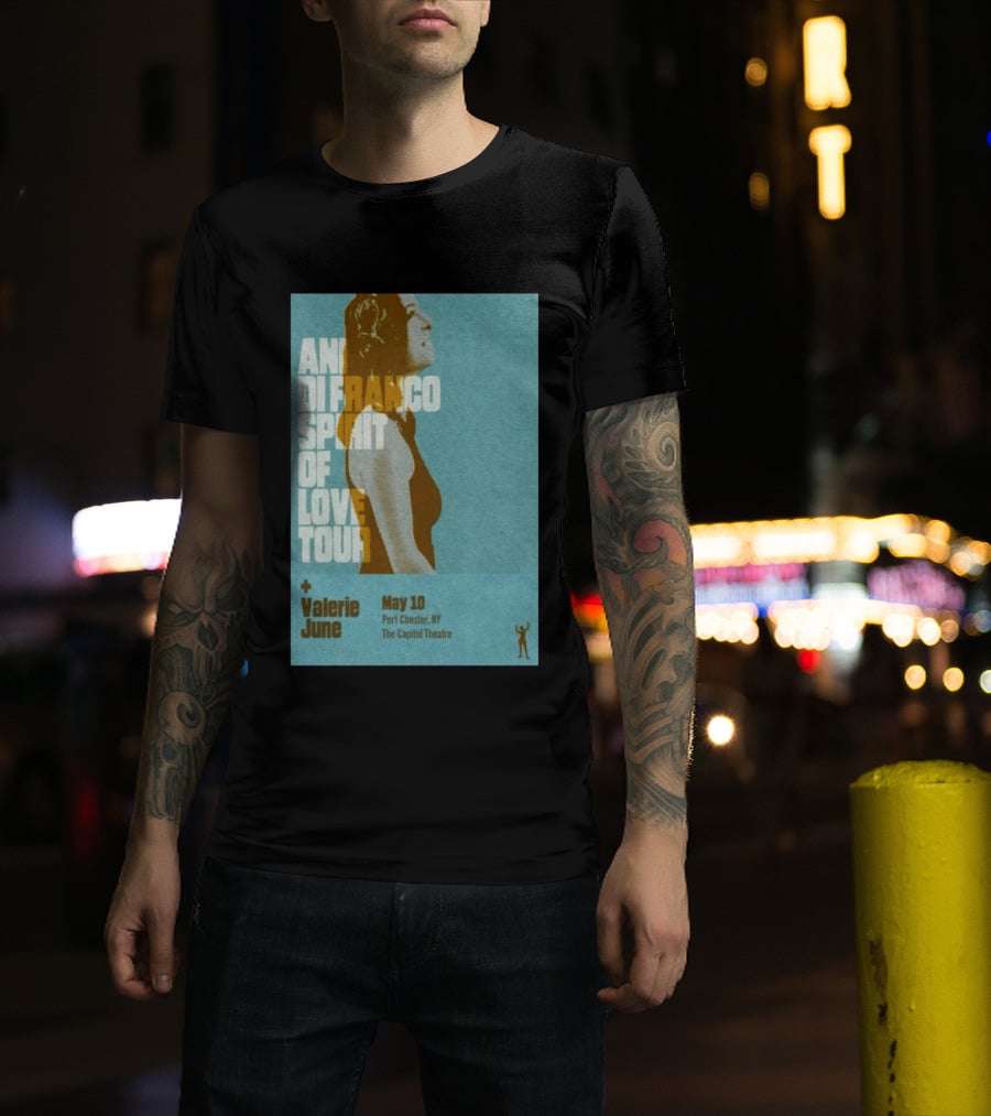 Ani DiFranco Spirit Of Love Tour May 10 Port Chester NY The Capitol Theatre Valerie June T-Shirt