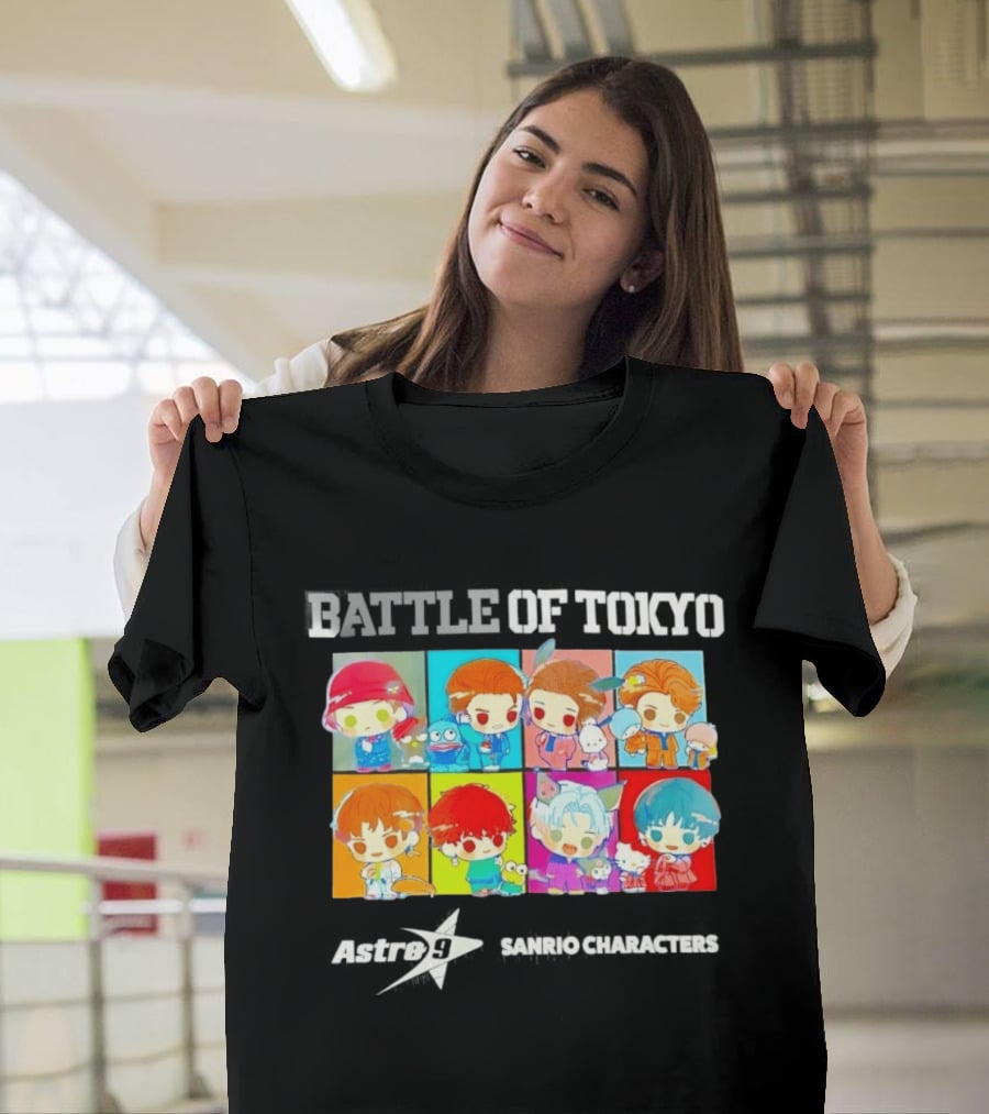 Battle Of Tokyo Astro 9 Sanrio Characters Cute Colorful Anime Collaboration T-Shirt