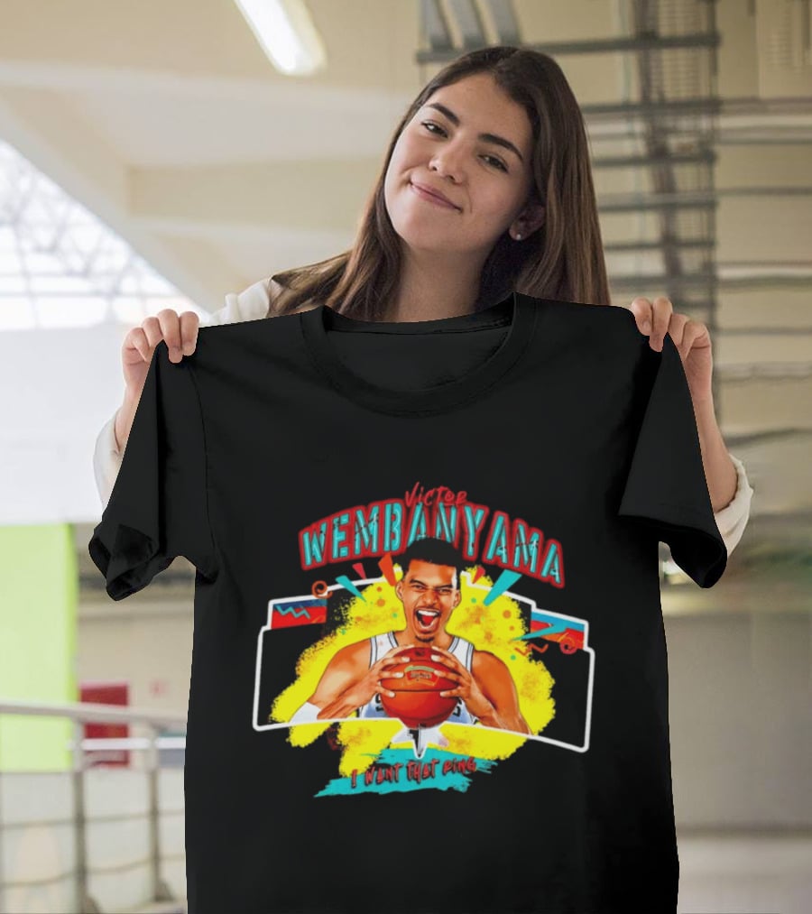 Victor Wembanyama I Want That Ring Spurs Basketball T-Shirt